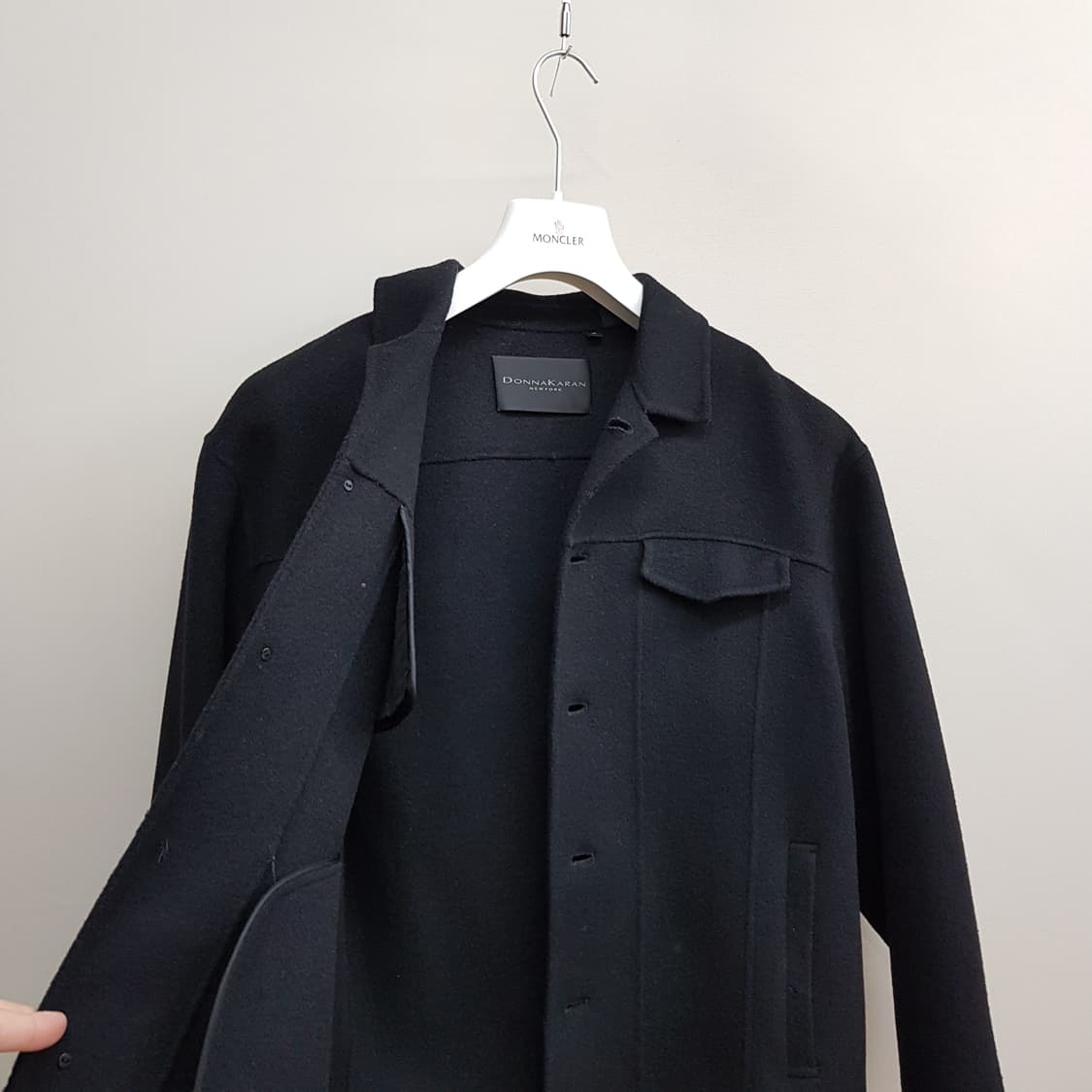 DKNY 울 블렌드 블랙 셔츠 자켓 M사이즈 상품이미지5