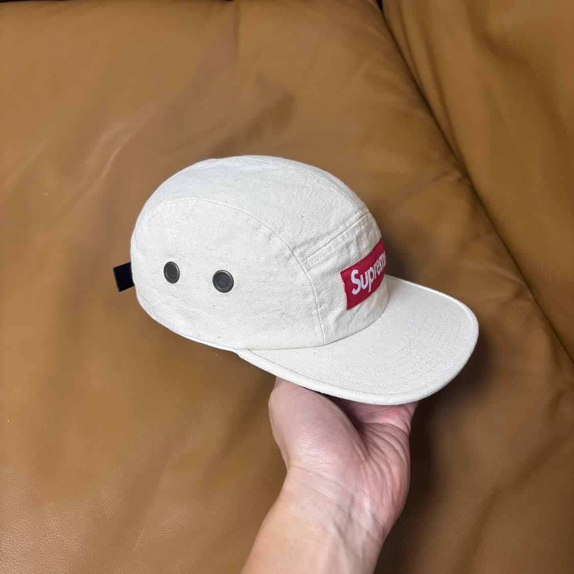 Supreme 슈프림 캠프캡 모자 Washed Canvas Natural 상품이미지3