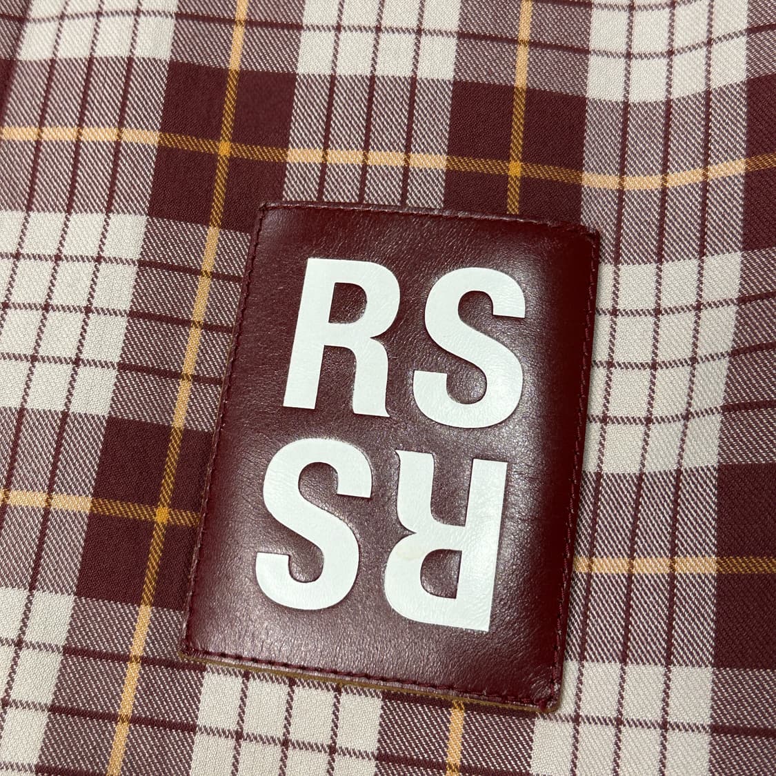 라프시몬스 18ss 패치 런웨이 체크셔츠 XL 상품이미지3