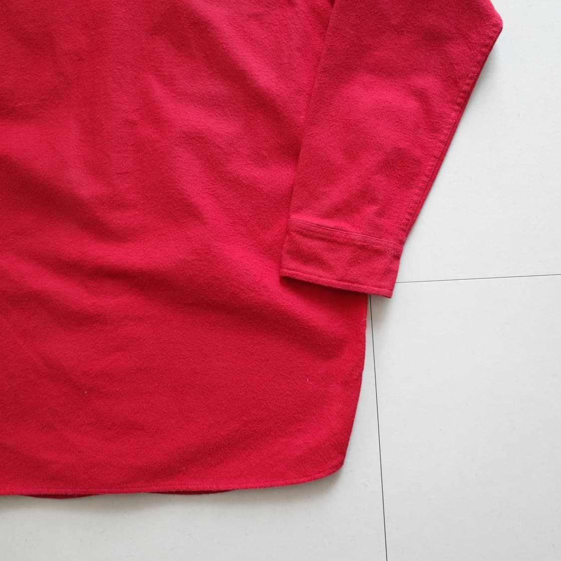 90s 울리치 USA MADE 레드 해비 코튼 플란넬 워크셔츠 L 상품이미지8