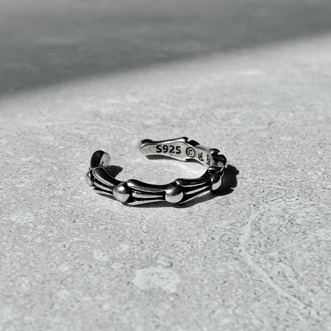 Oribell 크롬 조인트 링크 925실버 오픈링 슬림 반지 상품이미지3