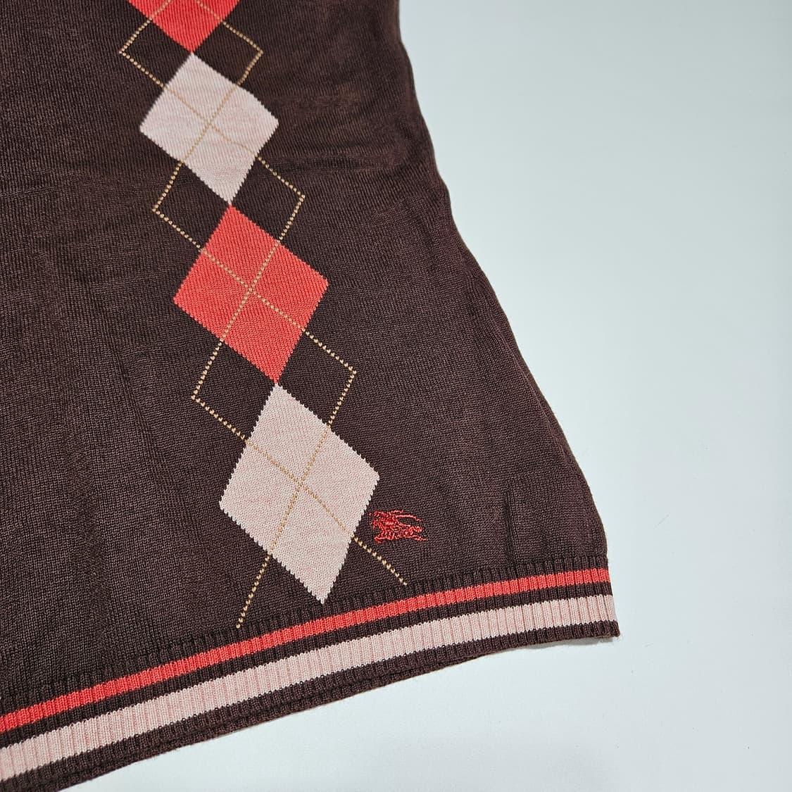 버버리 아가일 니트 반팔[38] 상품이미지3