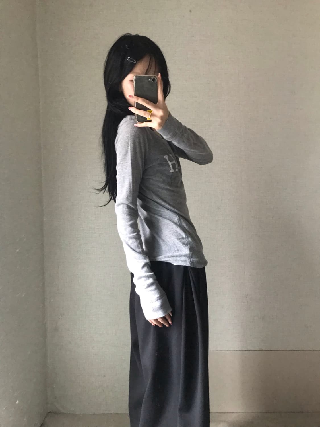 아베크롬비 그레이 슬림핏 롱슬리브 상품이미지5