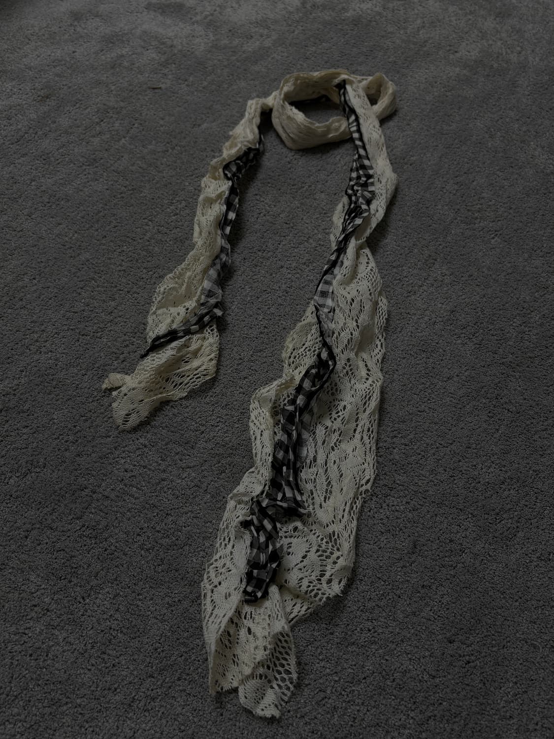 Vintage grunge mood slim scarf 상품이미지3