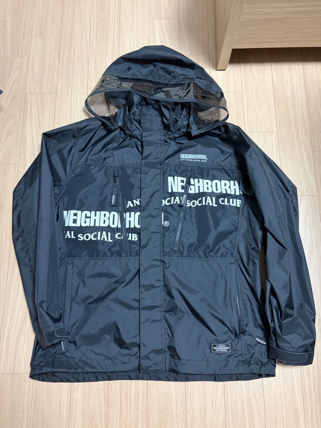네이버후드 안티소셜클럽 콜라보 바람막이 L 상품이미지1