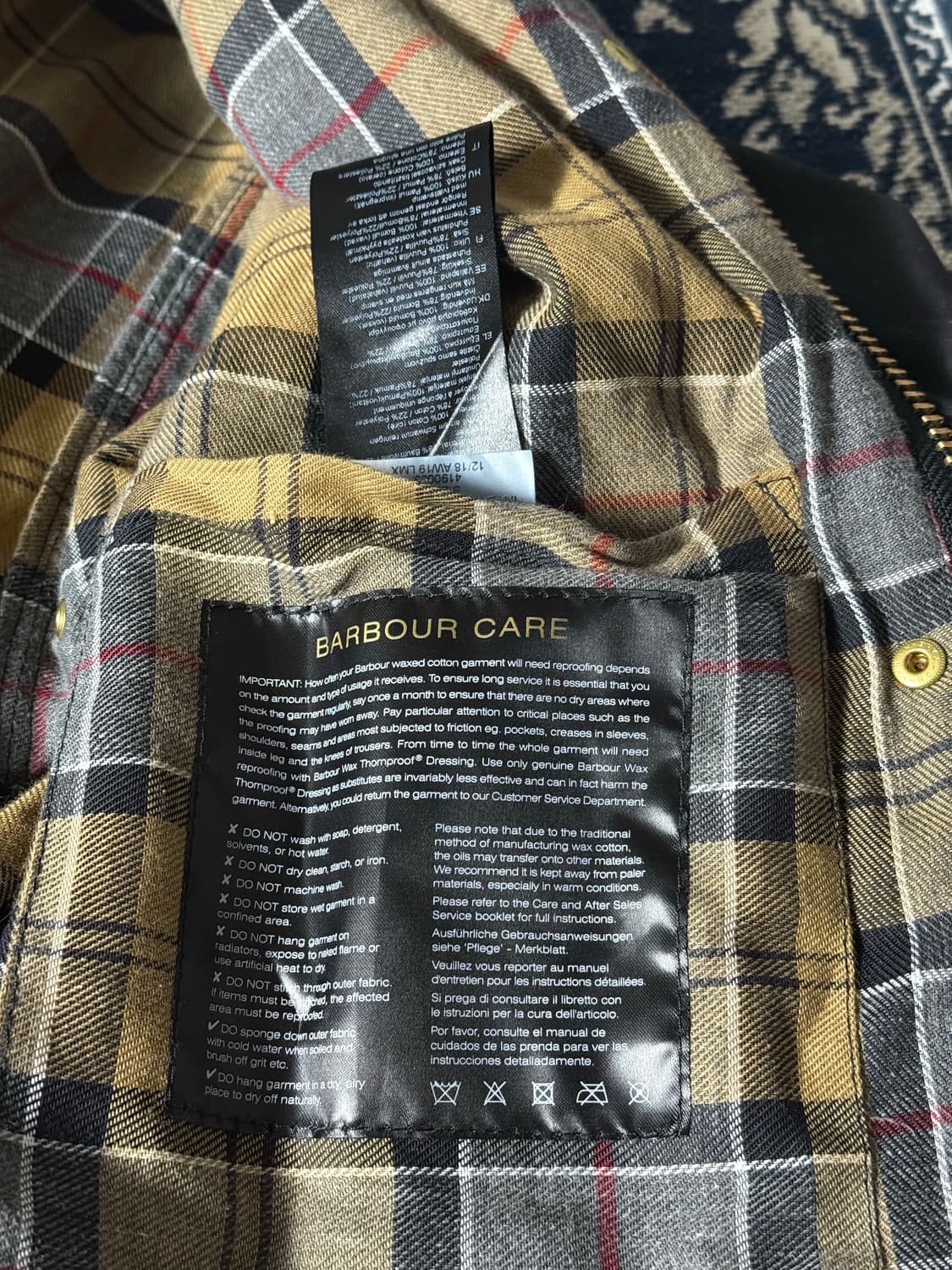 바버 인터네셔널 오리지널 왁스 자켓 상품이미지6