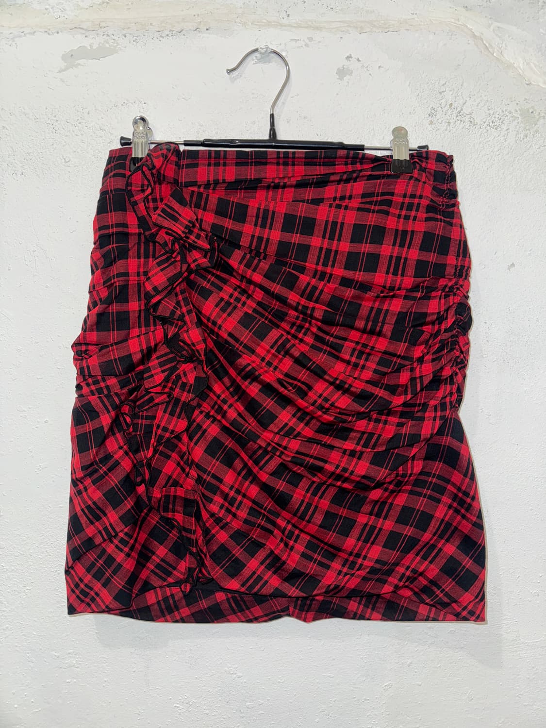 Isabel marant 이자벨마랑 에뚜왈 레드 블랙 체크 미니스커트 상품이미지1