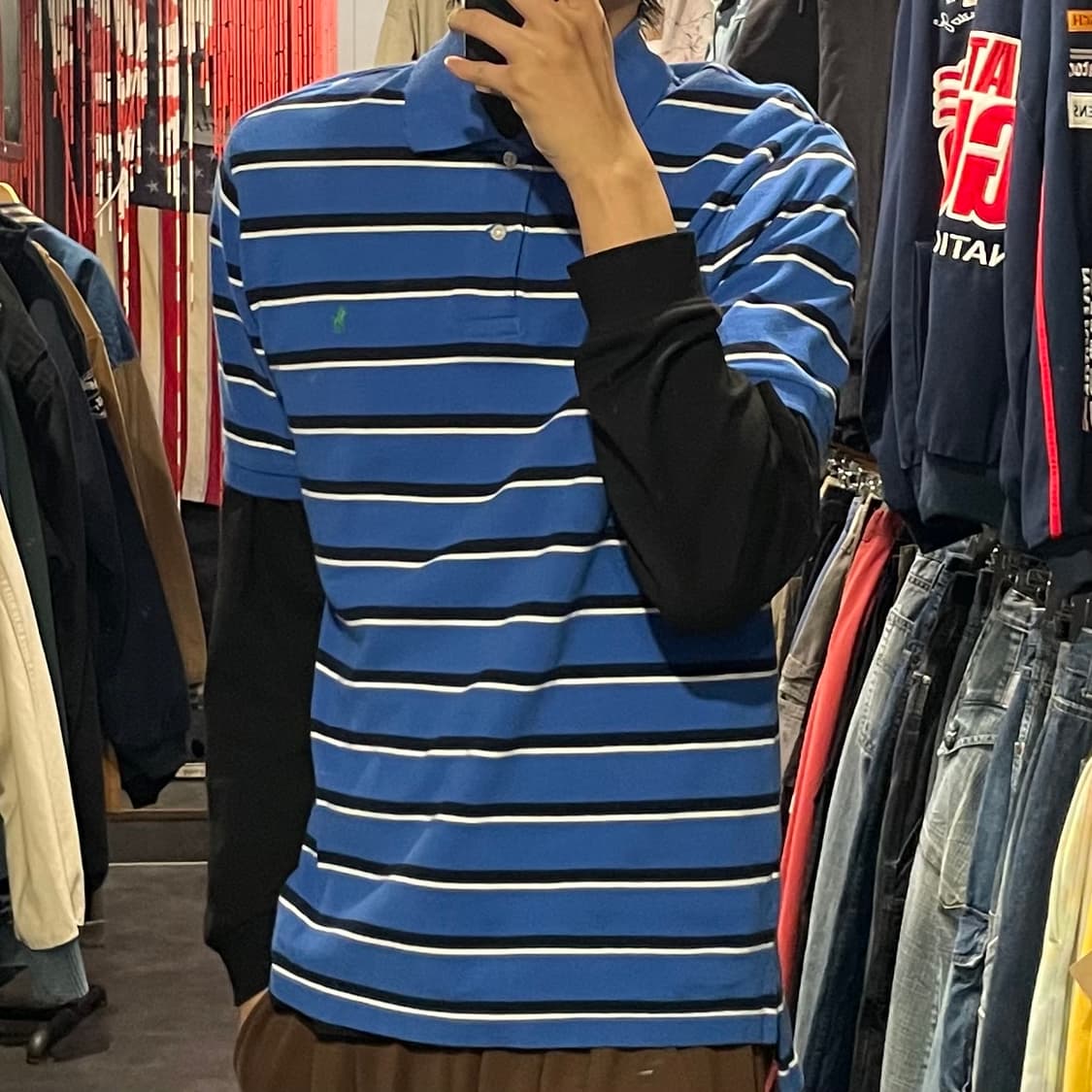 [IM] Polo 폴로 블루 스트라이프 카라 반팔 상품이미지4