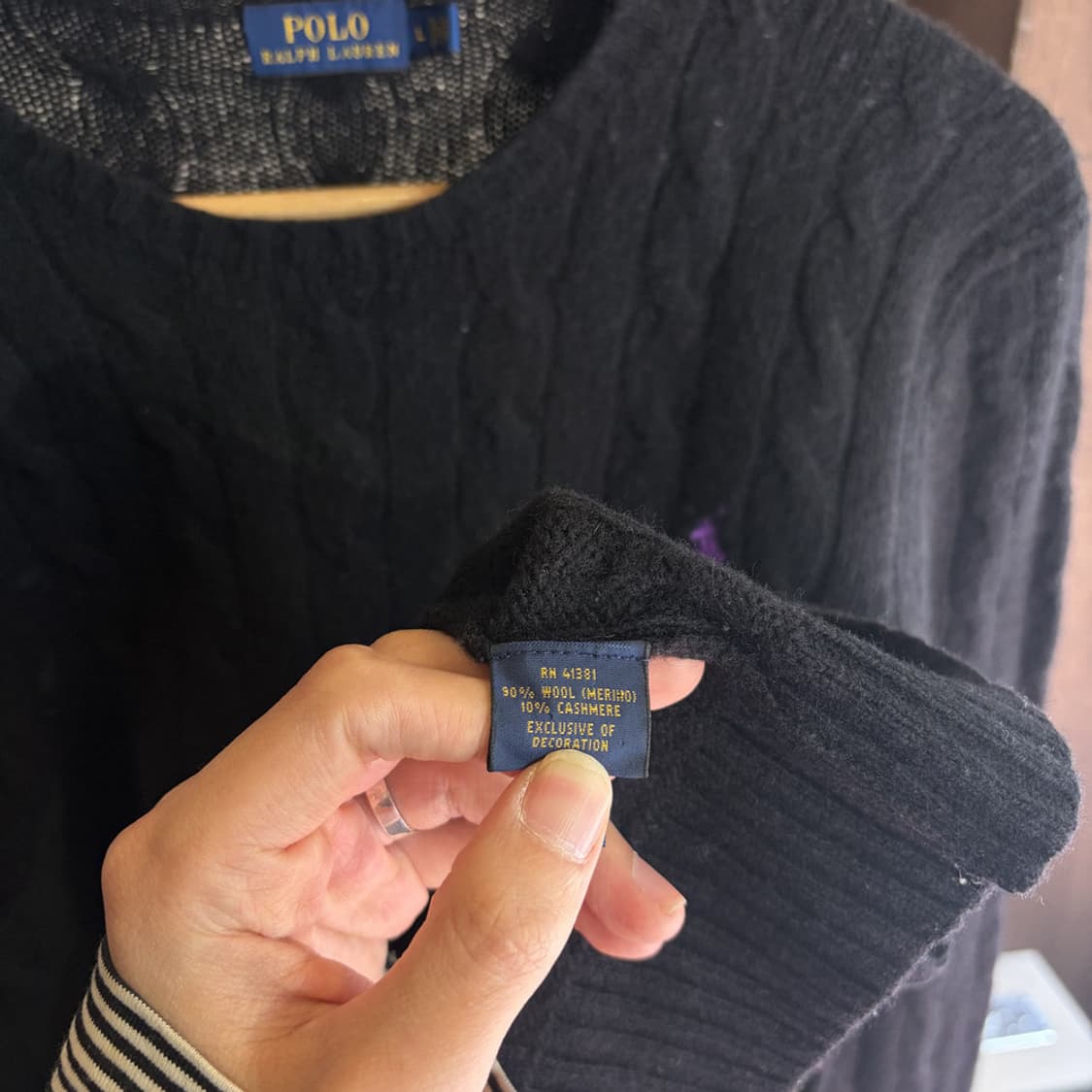 16599 - 폴로 랄프로렌 케이블 울 니트 (울 90% 캐시미어 10% 상품이미지4