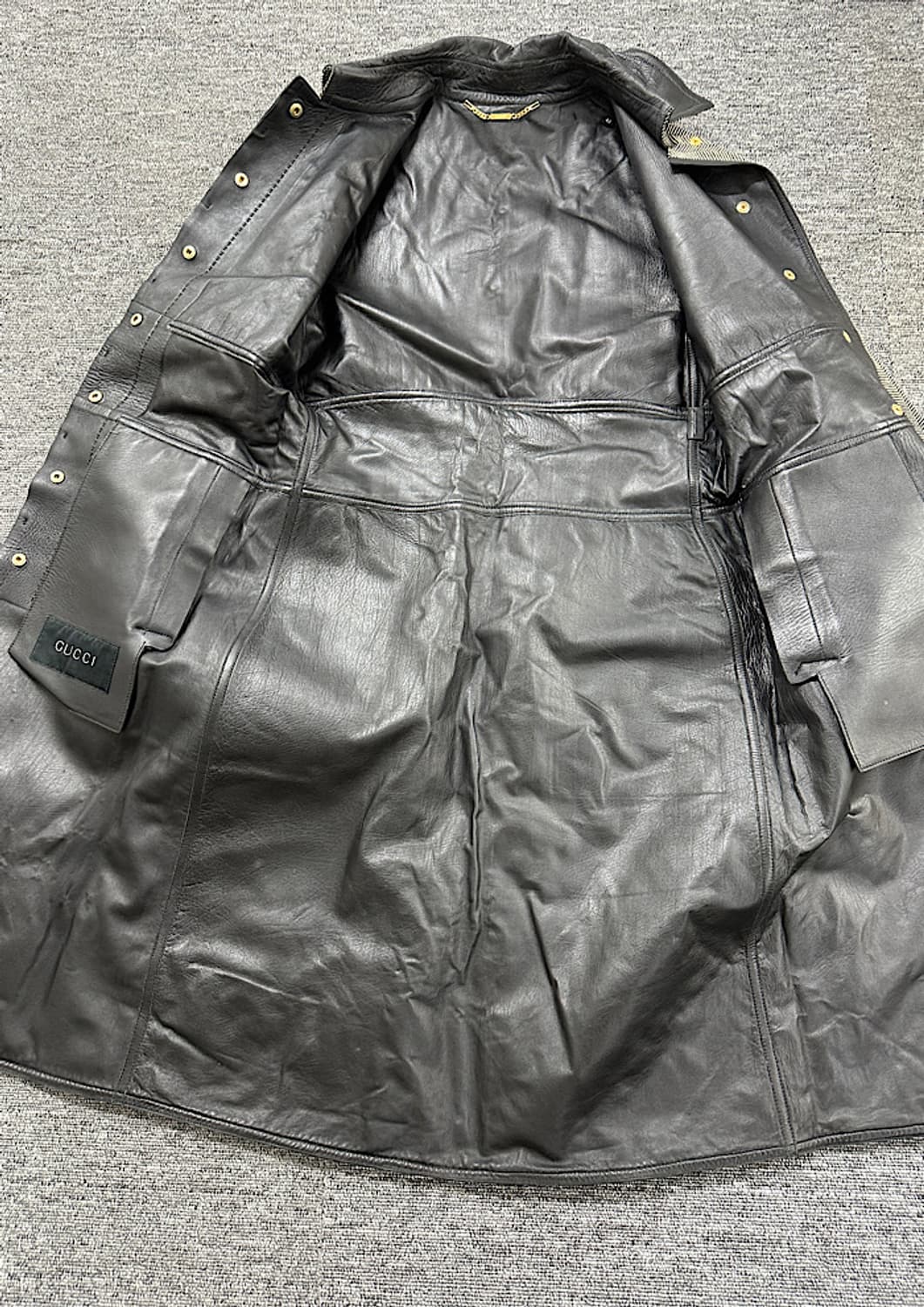 구찌 가죽 코트 S  상품이미지9