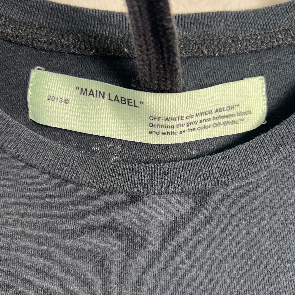 19ss 오프화이트 스플릿 로고 반팔 티셔츠 L 상품이미지4