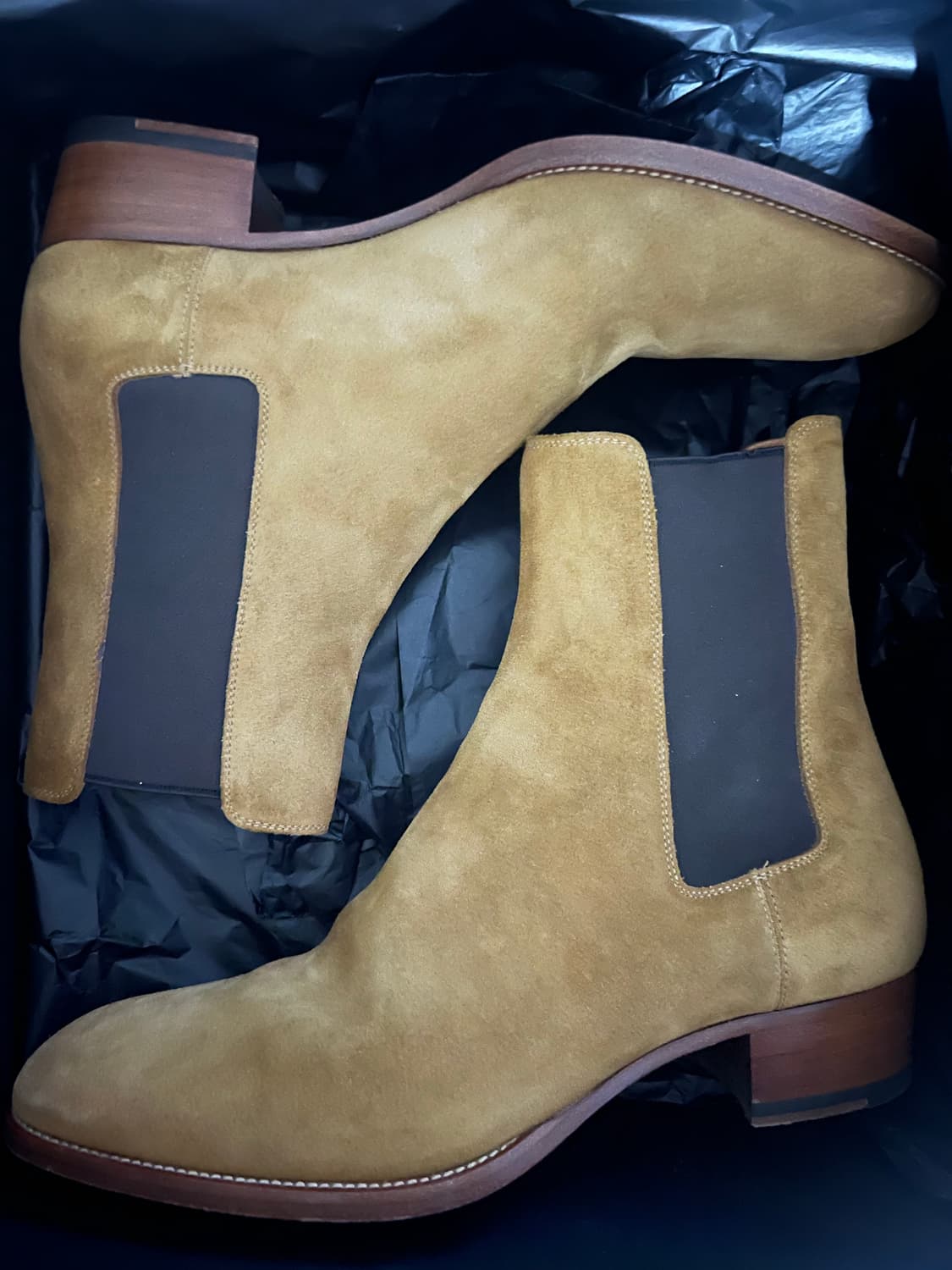 생로랑 와이어트 40 스웨이드 첼시부츠 40사이즈 상품이미지1