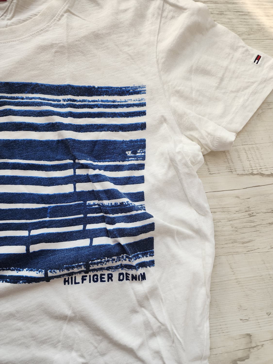 타미힐 피거 성조기 반팔 티셔츠 화이트 팜. XL(100~103)사이즈 상품이미지3