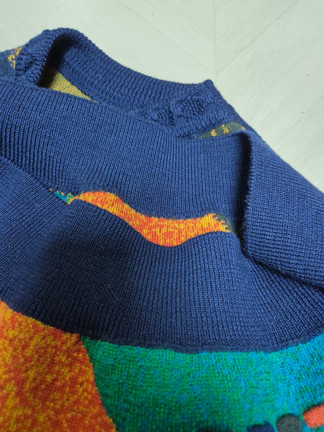 정품 GECCU 게쿠 멀티컬러 니트 베스트 상품이미지8