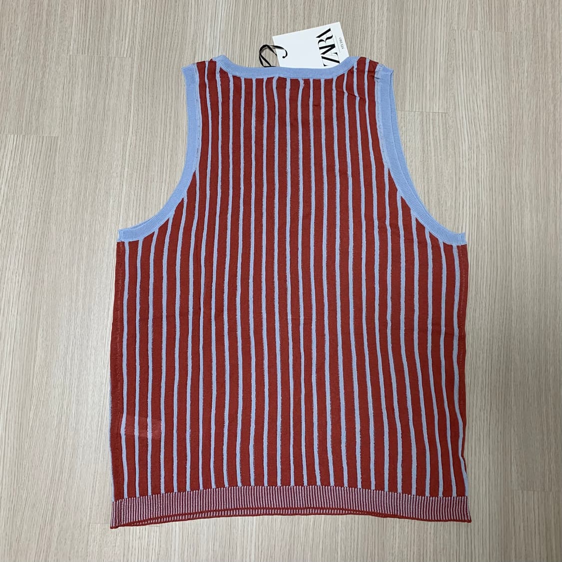 자라 리미티드 에디션 스트라이프 자카드 니트 탱크탑 새상품 상품이미지9