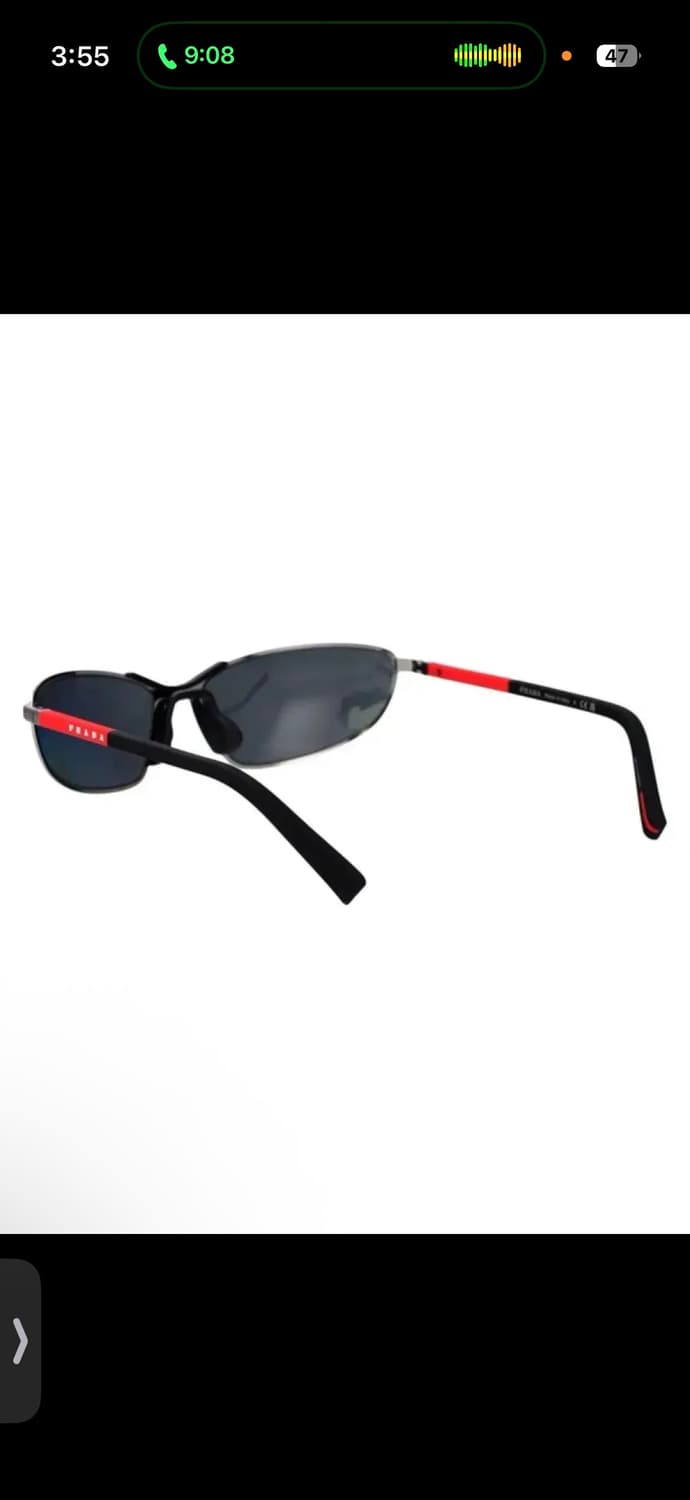 프라다 로고 템플 선글라스60 블랙 상품이미지4