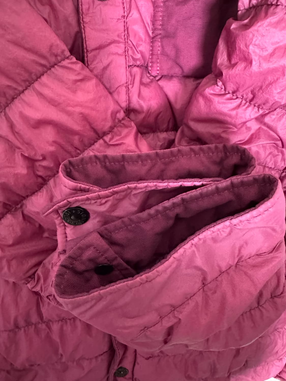 스톤아일랜드 마이크로얀 경량다운패딩 XL(핑크)(새상품)(크링클랩스X) 상품이미지5