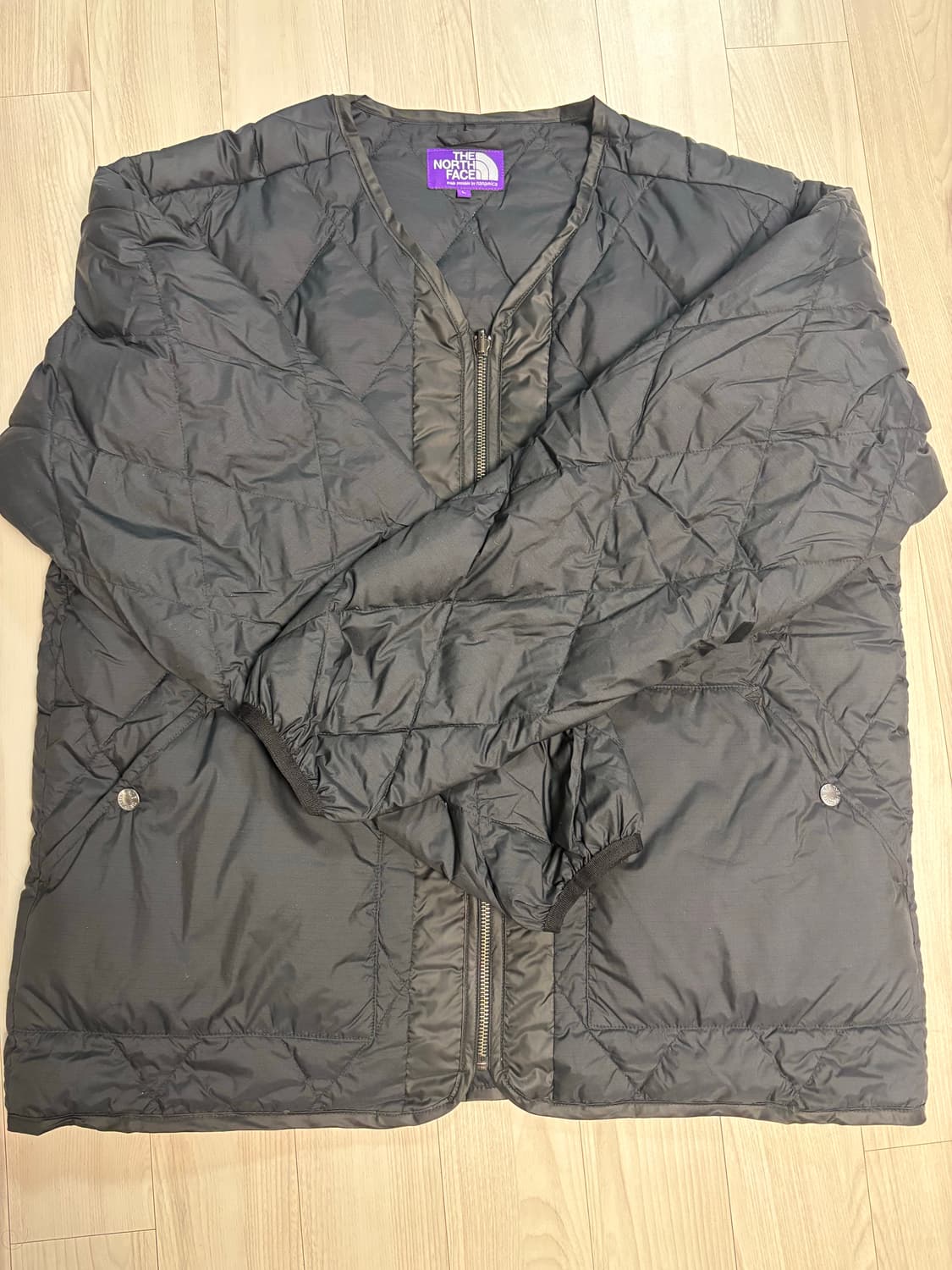 [L사이즈] 노스페이스 퍼플라벨 plas 필드다운 가디건 라이너자켓 상품이미지2