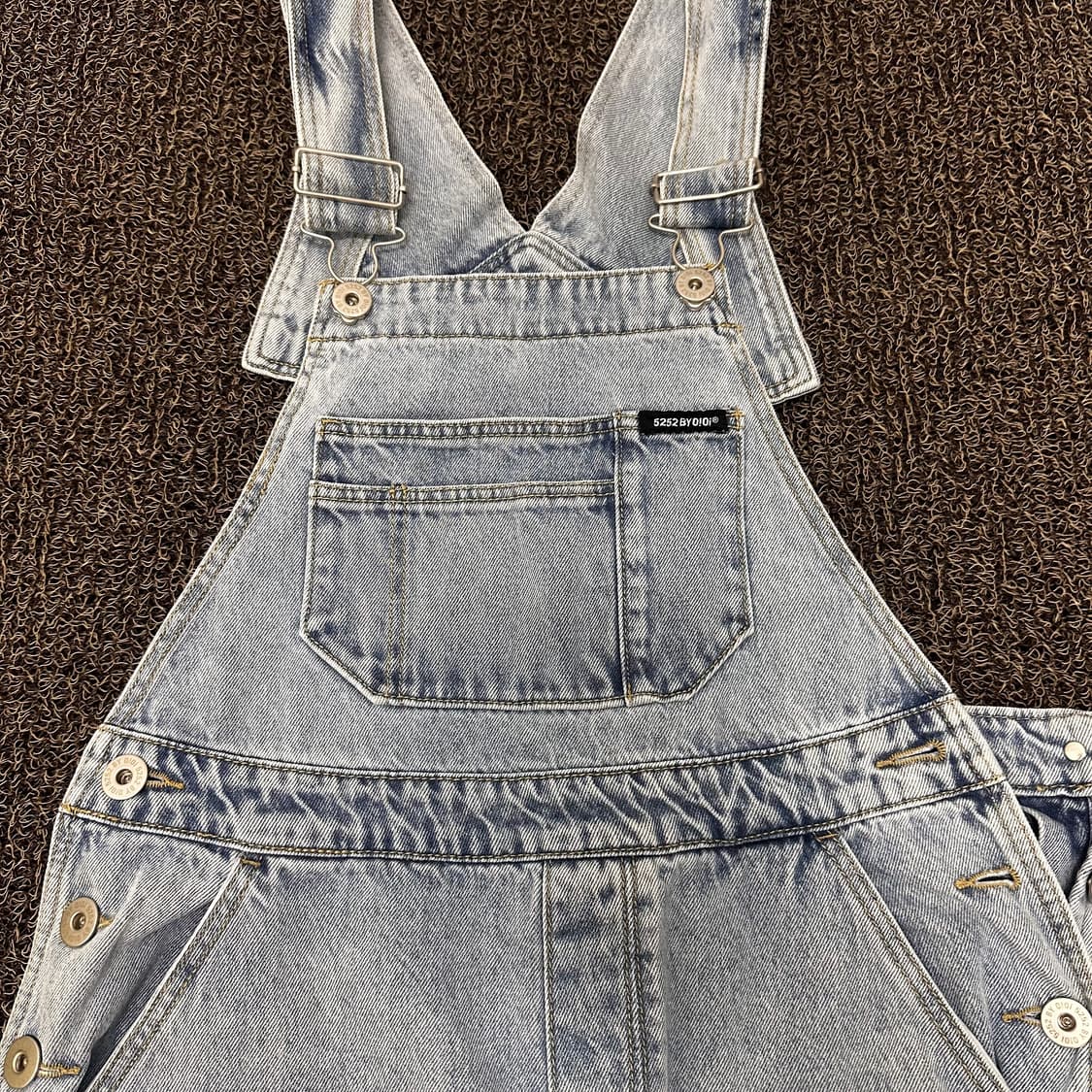 5252 OIOI 오아이오아이 데님 멜빵바지 데미지진 M 상품이미지2