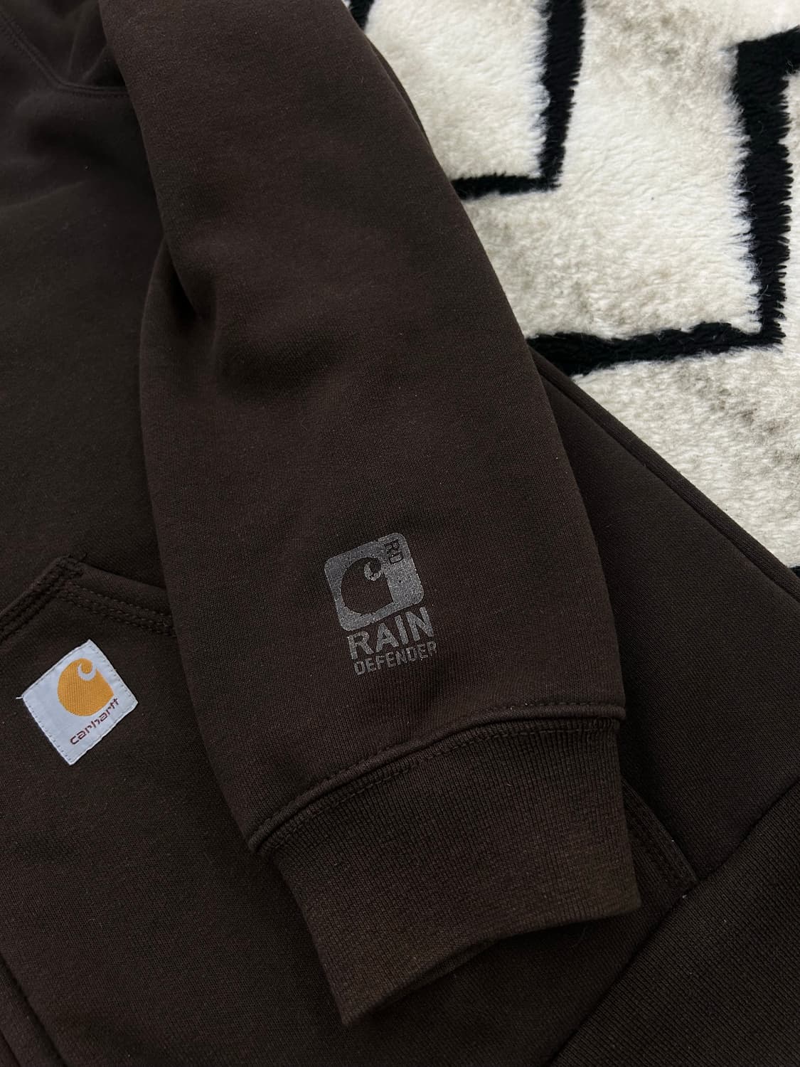 [S]칼하트 레인디펜더 후드집업/다크브라운 상품이미지1