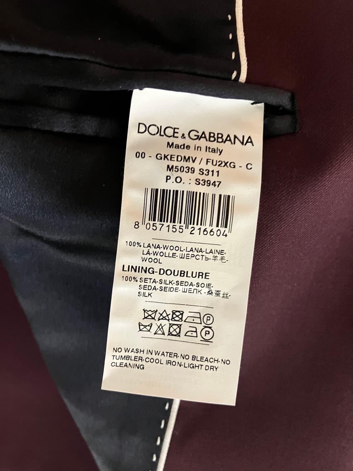 돌체앤가바나 사르토리아 쓰리피스 수트 상품이미지7