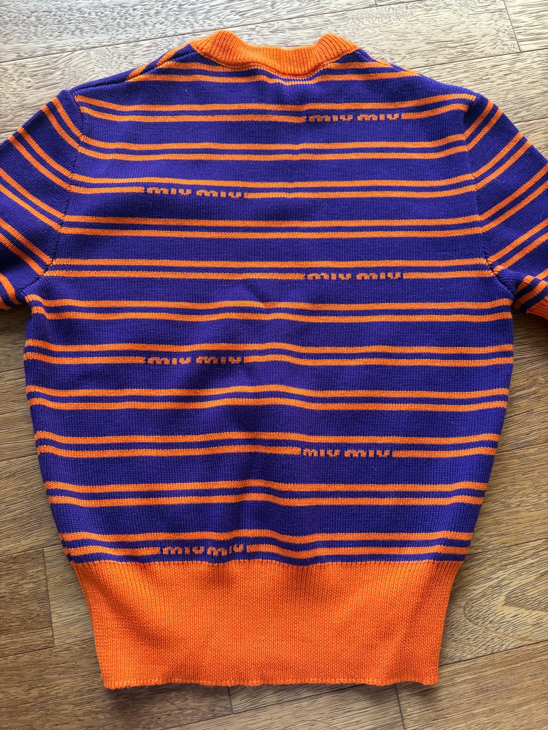 miu miu vintage Logo Stripe Knit Top 상품이미지2