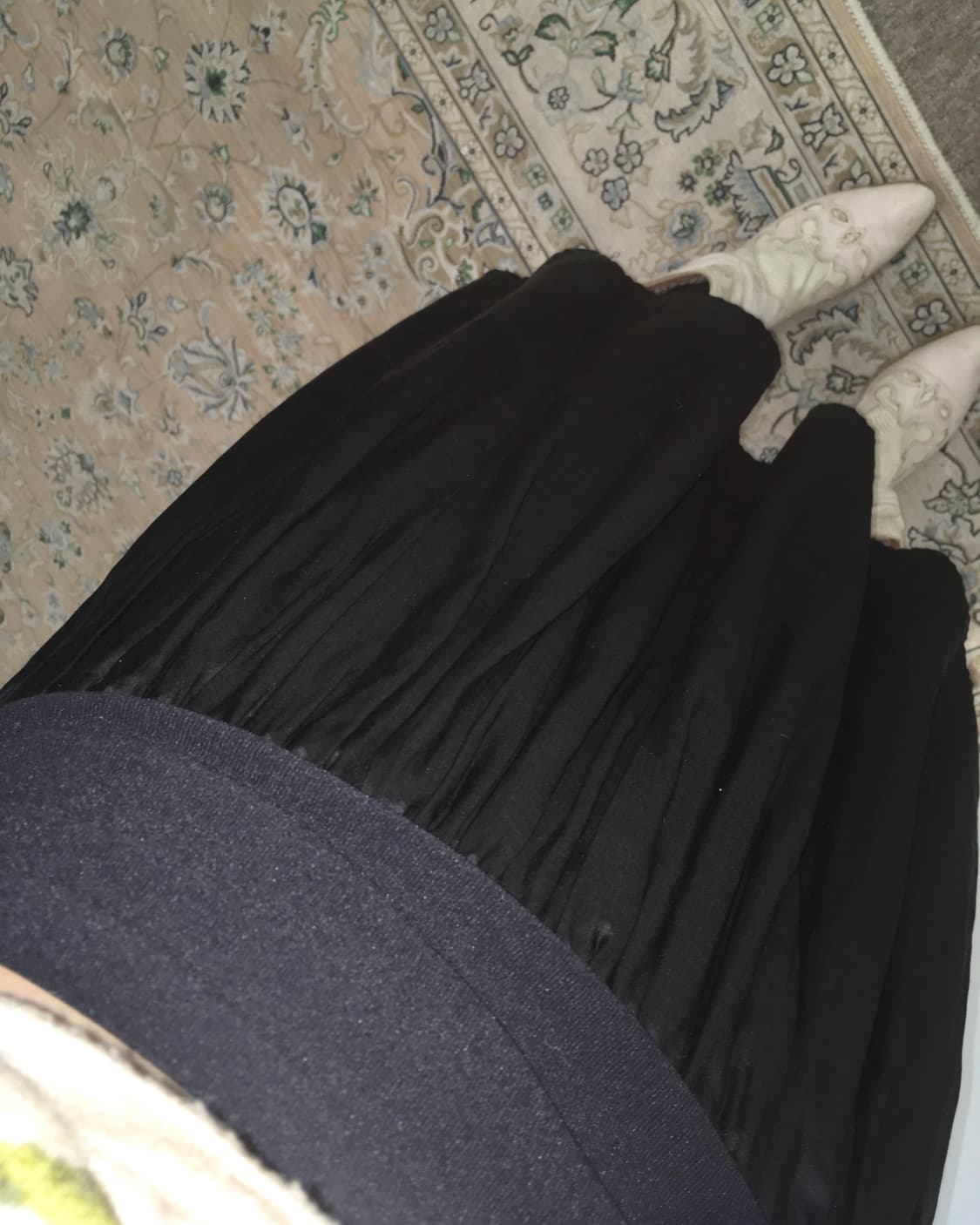 블랙 플레어 스커트 상품이미지3