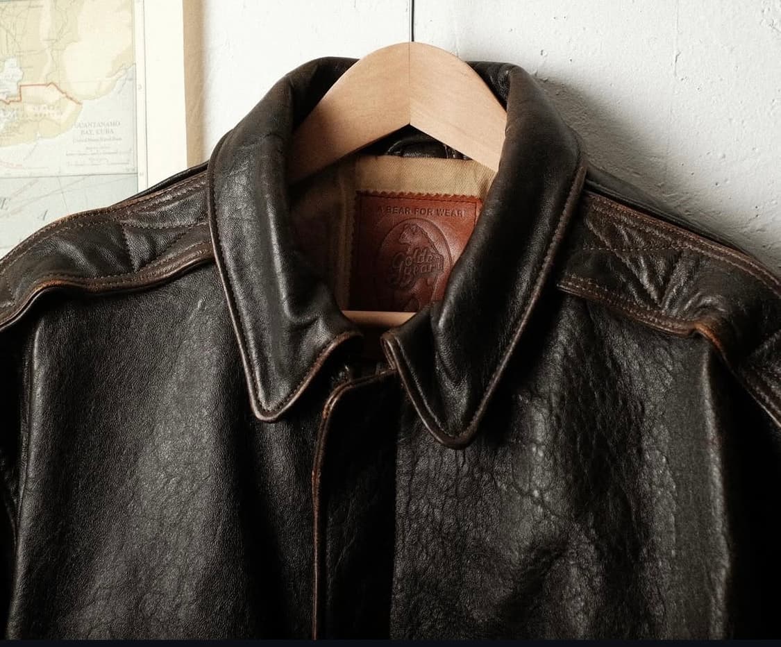 골든베어 90s A-2 레더 자켓 상품이미지2