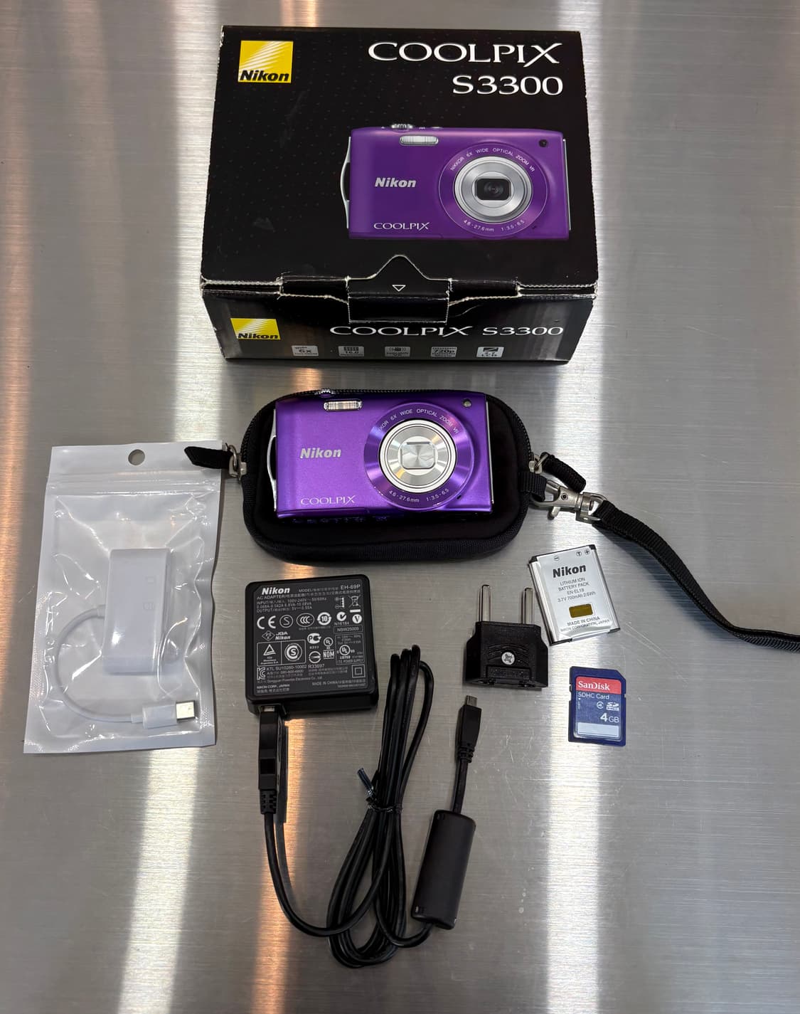 박스O/날짜표시)니콘 쿨픽스 s3300 퍼플 빈티지디카 상품이미지2