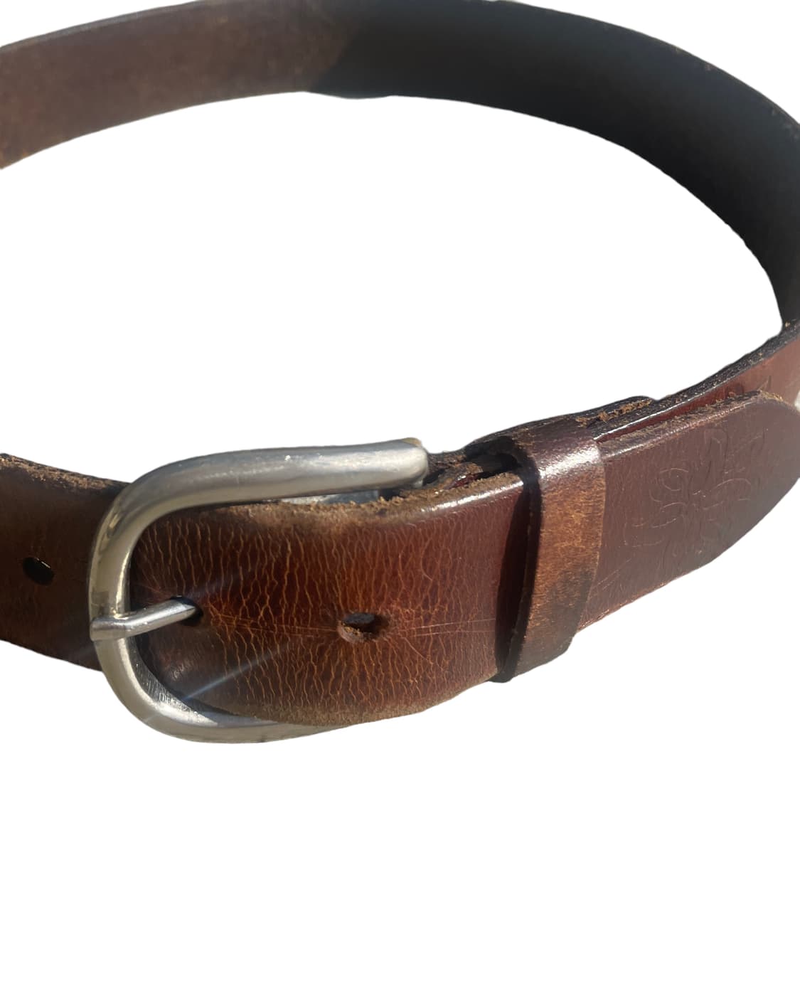 vintage flower leather belt 상품이미지2