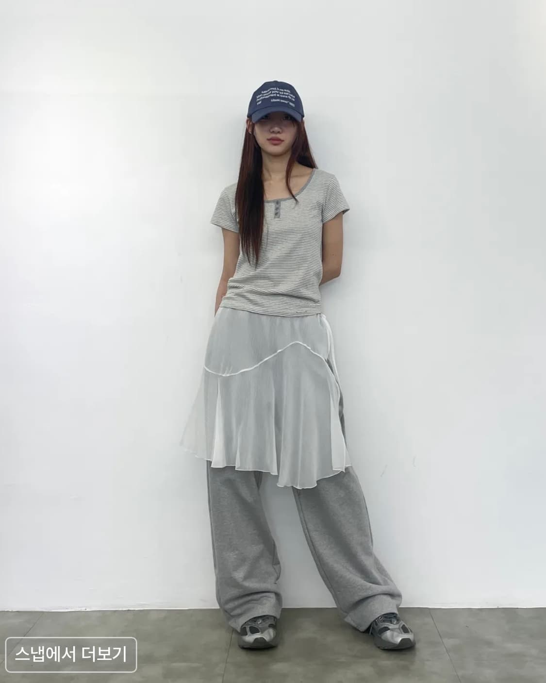 미세키서울 시어 레이어드 랩 스커트 상품이미지2