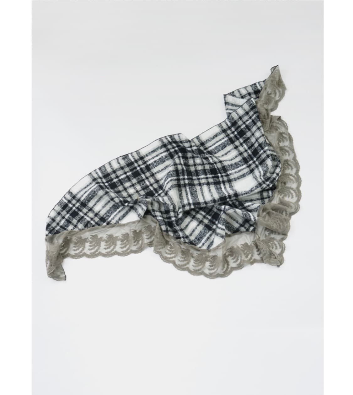 애프터먼데이 체크 레이스 머플러 상품이미지1