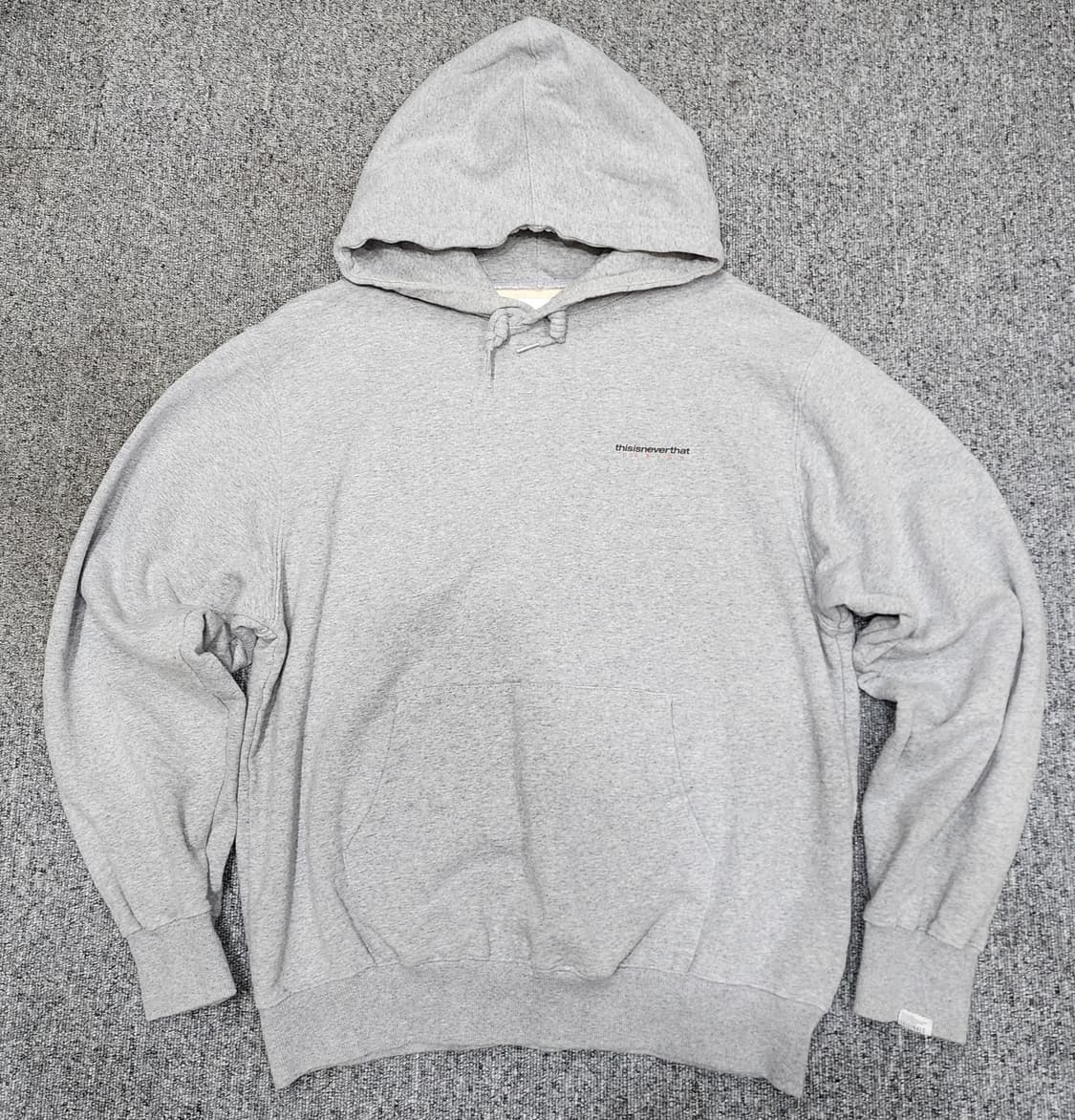 디스이즈네버댓 백로고 그레이 후드티 M 상품이미지2