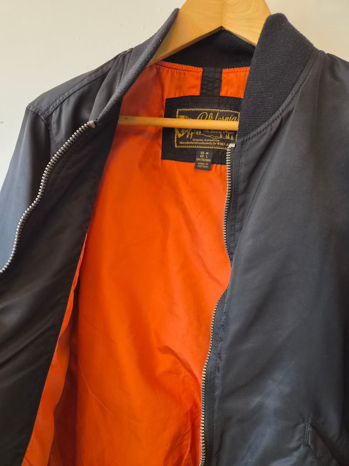 후아유 남성 블랙블루종점퍼 L사이즈 상품이미지5