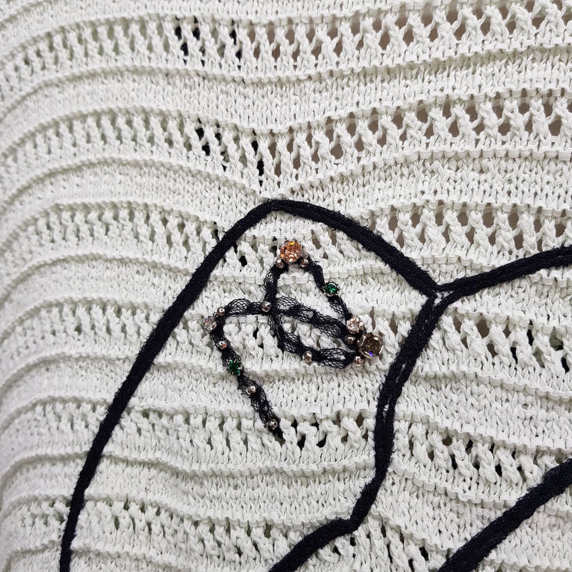 한섬 마인 2022 아트워크 브이넥 가디건 F사이즈 상품이미지6