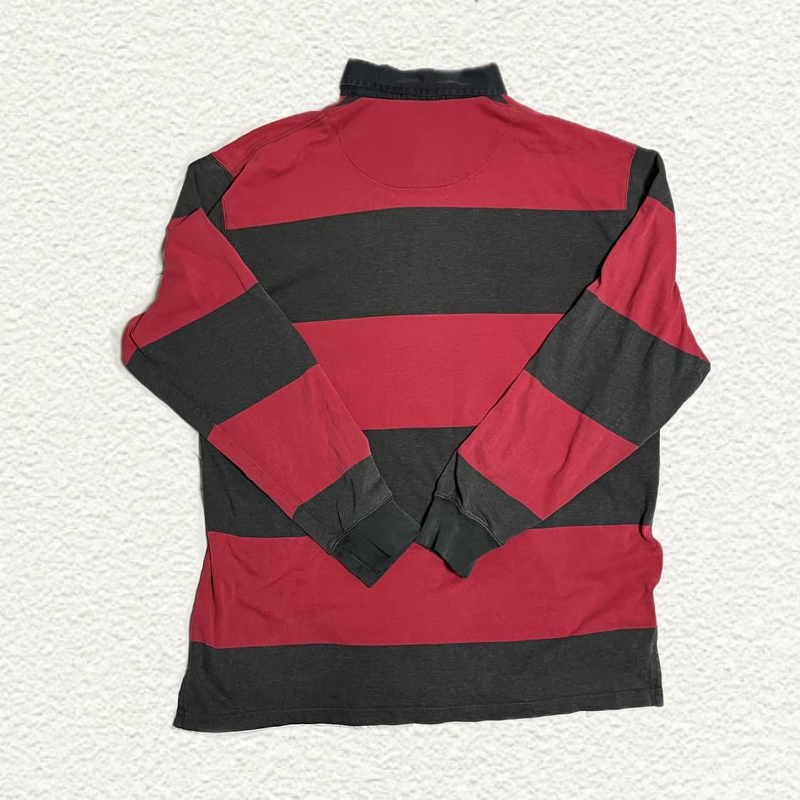 폴로 랄프로렌 럭비티 L 레드 차콜 스트라이프 상품이미지2