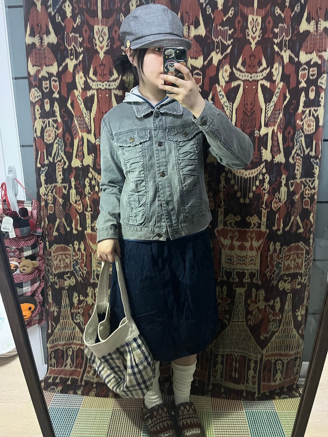 흑청 워싱 프릴 자켓 상품이미지2