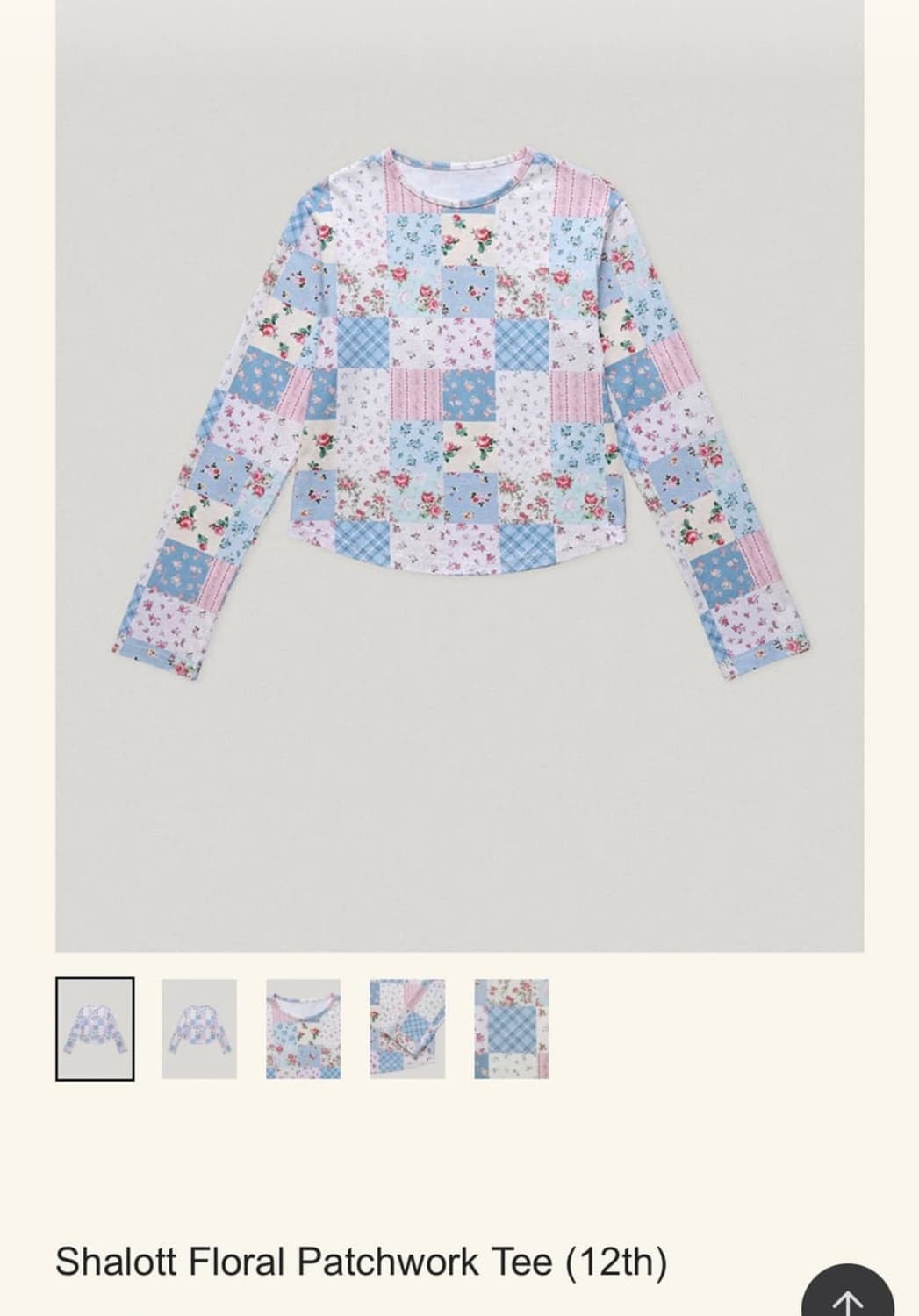 스무드무드 shalot floral patchwork tee 상품이미지1