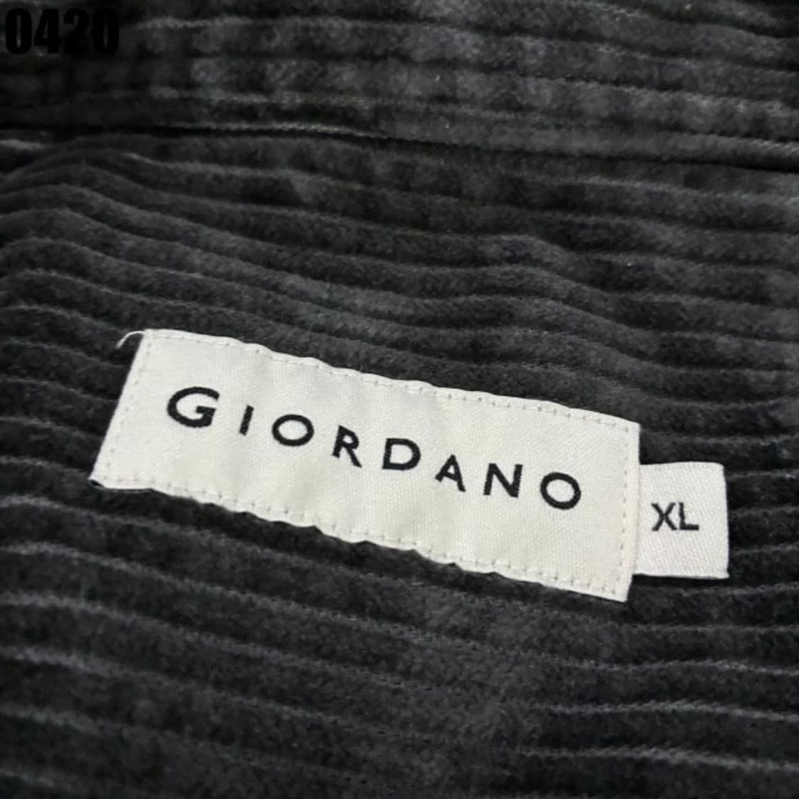 지오다노 코듀로이 남방 블랙 XL 상품이미지2