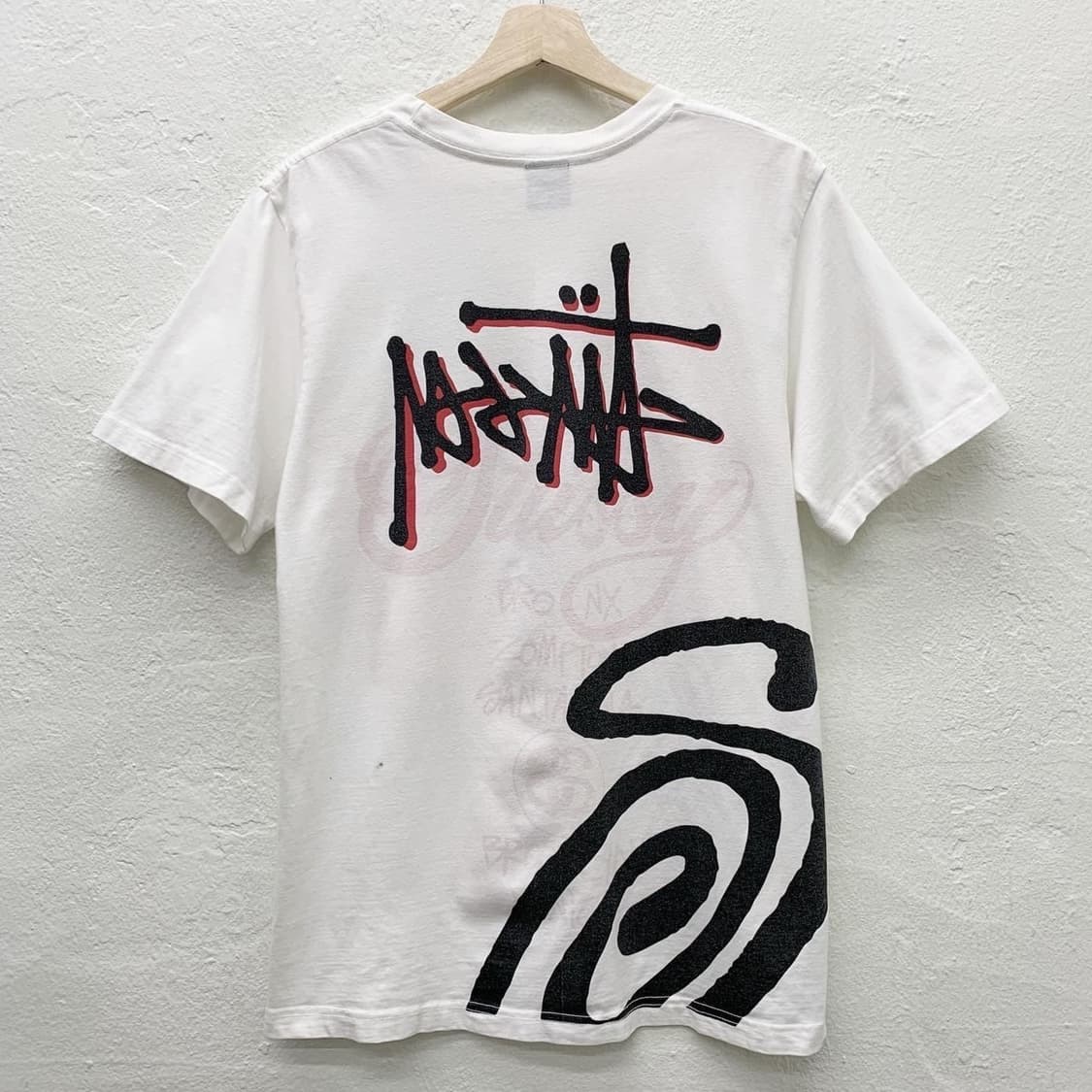 스투시 화이트 로고 인사이드 프린팅 티셔츠  상품이미지4