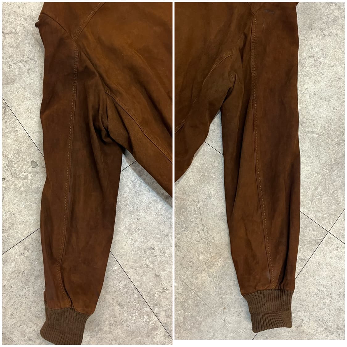 빈티지 양가죽 스웨이드 레더 자켓 브라운 L #csz2553  상품이미지9