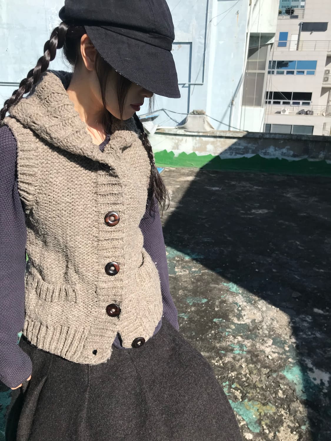 테디베어 니트 베스트 상품이미지1