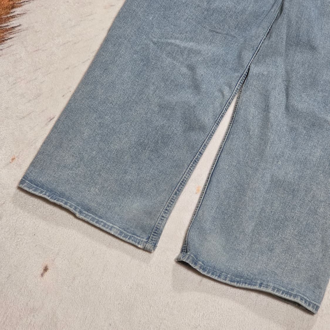 빈티지 연청 워싱 와이드 데님팬츠 상품이미지6