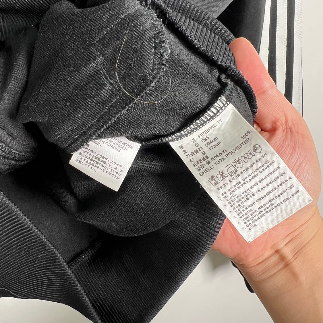 아디다스 파이어버드 백 빅로고 블랙 져지 상품이미지5