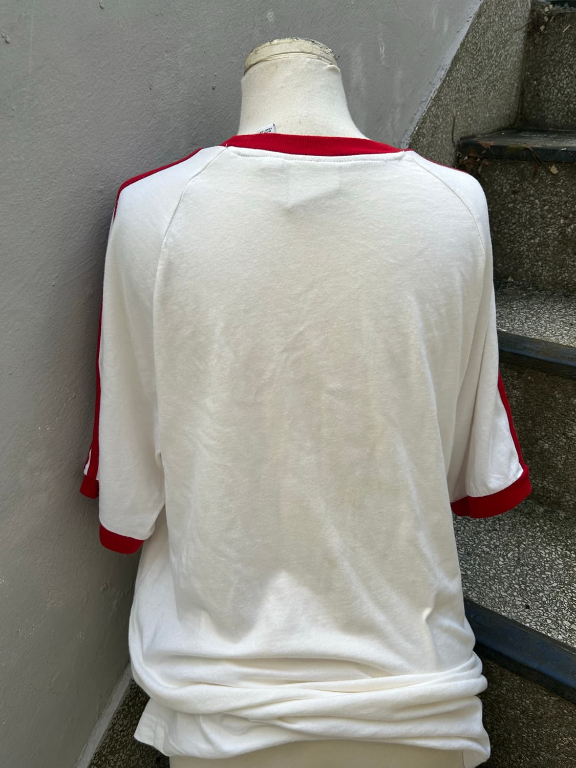 VTG 아디다스 흰빨 파이어버드 링거 반팔티 상품이미지2