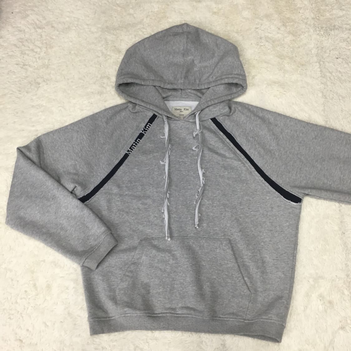 마땡킴 로고 테이프 라그란 후드 BB15 상품이미지1