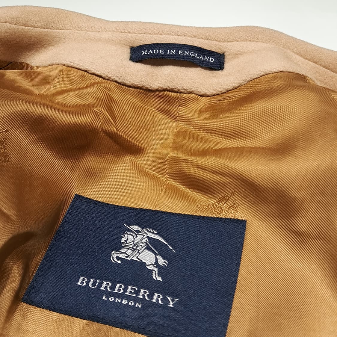 CL225 L 버버리 00s 영국판 울캐시미어 히든 카멜 코트 상품이미지4