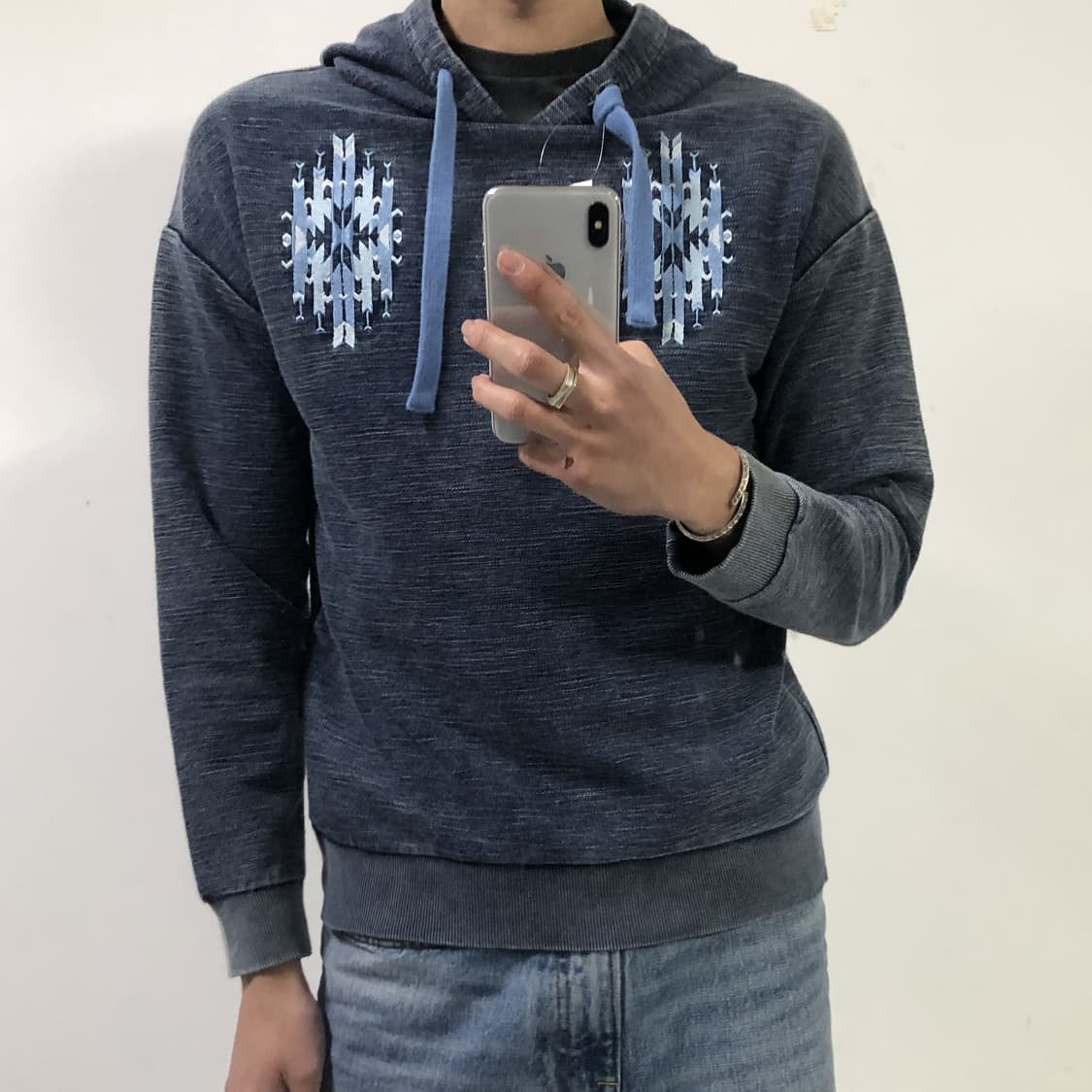 데니핏 나비호 패턴 후드티 상품이미지3