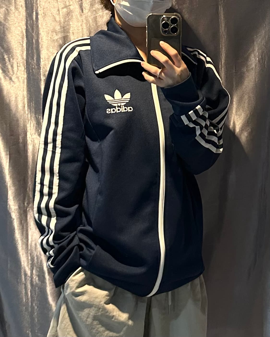 L 아디다스 파이어버드 유로파 화이트라인 네이비 트랙탑 상품이미지1