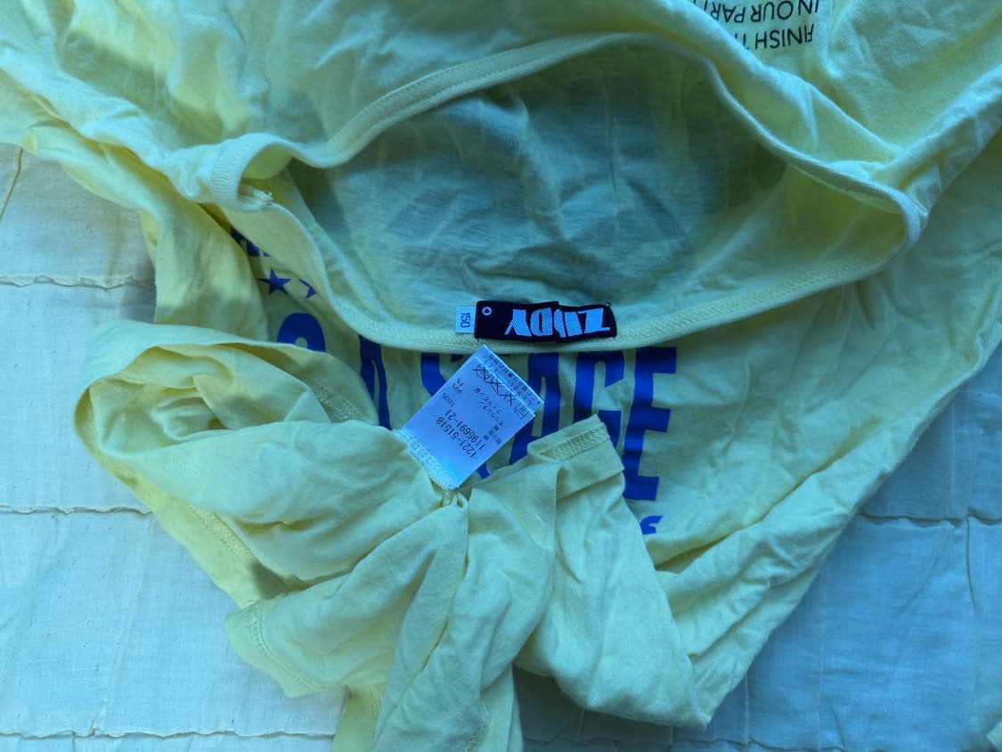 펑크 옐로 코튼 긴팔티 상품이미지3